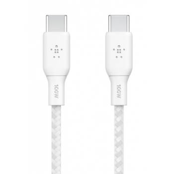 Belkin CAB014bt2MWH BoostCharge USB-C 至 USB-C 100W 連接線 (白色) (2米)